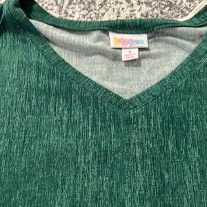 V neck tunic heathered green size small